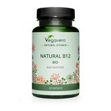 Vegavero Natural Vitamin B12 60 Capsule (Reduce oboseala, intareste imunitatea si sistemul nervos)